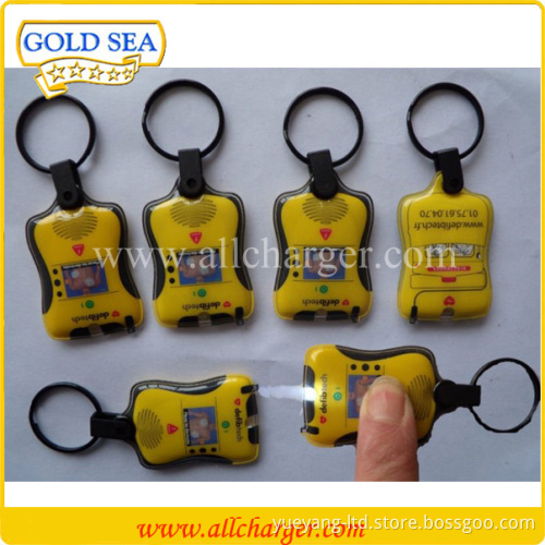 Portable waterproof Mini LED keychain led light soft pvc for gift